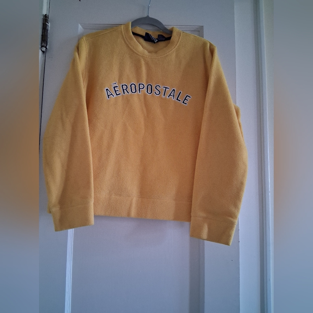 Aeropostale Mustard Yellow Crewneck Sweatshirt
